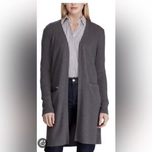 Lauren Ralph Lauren long Gray Open Front Cardigan women’s xl